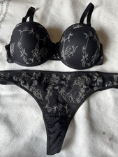 Neu BH Set 85C 42 44 L Schwarz