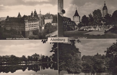 Altenburg mehrbild schloss - mehrbild, ak