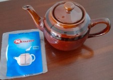 Teekanne Steingut  Braun unbenutzt 11 cm 680 ml