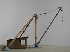 DERRICK-KRAN aus KLEINSERIE 02:  HOLZ-DREIBOCK-KRAN / HOLZ+MESSING  in H0 / 1:87