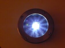 Solar-Bodeneinbauleuchte rostfrei Edelstahl 11,7cm mit Ein-/Aus-Schalter silber