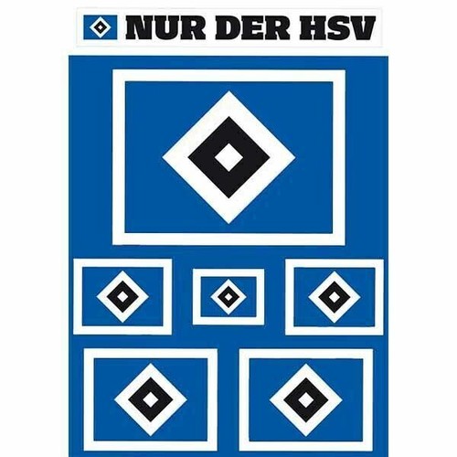 Hsv aufkleber set - hsv,