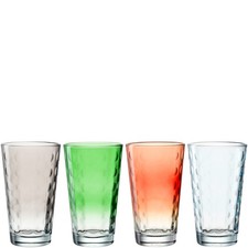 Leonardo Optic Trinkglas grau 4er-Set 540ml Wasserglas Longdrinkglas Gläser
