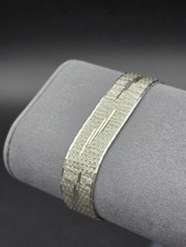 Teppicharmband Silber 835er punziert mit Sicherheitsverschluss