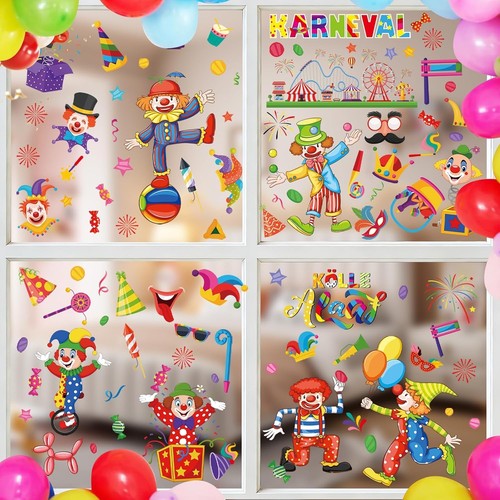 Fensterbilder karneval deko - fensterbilder,