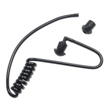 Schallschlauch, 2x Ohrstöpsel für Headset - transparent / schwarz
