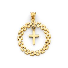 14K Gelbgold rundes Glied mit