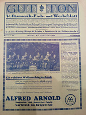 Katalog Zeitschrift Alfred Arnold Gut Ton Volksmusik- Fach- und Werbeblatt 1931