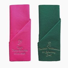 Serviettentaschen Geburtstag Taufe Hochzeit Feier Tischdeko MIT NAMEN Premium