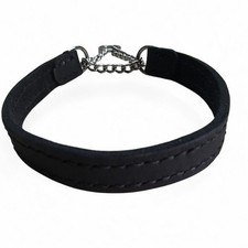 Fettlederhalsband mit Zugstopp