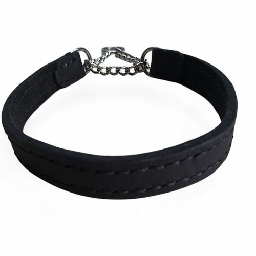 Fettlederhalsband mit zugstopp - fettlederhalsband,