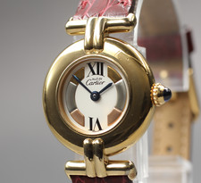 Vintage [Exc+5] Cartier Must Colisee Vermeil 590002 rot Damen Quarzuhr JP