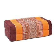 Nackenkissen Kopfkissen Kissen ca. 35 x 19 x 13 cm Kapok Weinrot Orange KB3