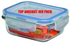 Lock&Lock Glas Serie oven glass Aufbewahrungsbehälter 130 ml Set mit 4 Stück
