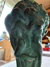 Malachitglas Vase Akt Figuren Czech Crystal Hoffmann Schlevogt Top 👍