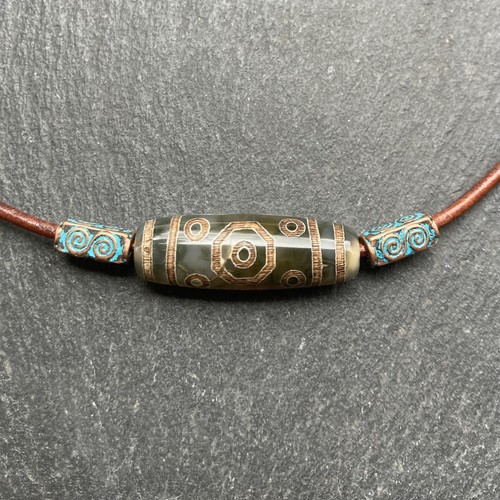 Augen dzi perle achat - 11,