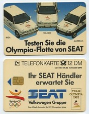 118745 - Autos - Testen Sie die Olympia-Flotte von SEAT - alte Telefonkarte