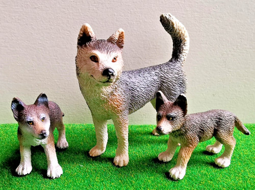 Schleich husky und welpen - husky,