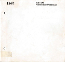 Bedienungsanleitung für Braun Audio 310 