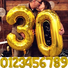 FOLIENBALLONS GOLD ZAHLEN -