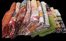 INDISCHE KANTHA GROSSHANDEL VINTAGE DECKE ÜBERWURF QUILT BÖHMISCHE TAGESDECKE