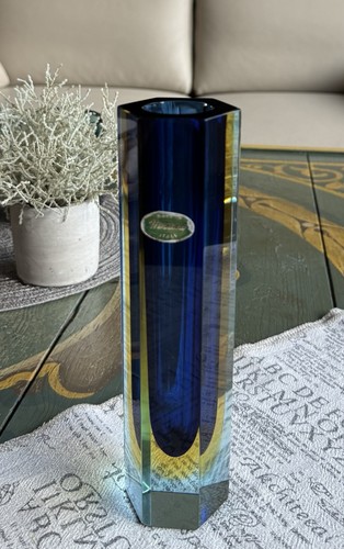 Murano glas vase hexagon - vase,