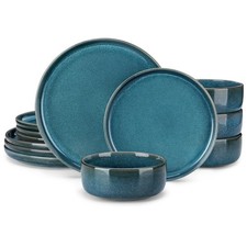 Geschirrset steingut blau - geschirrset,