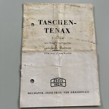 Alt Bedienungsanleitung Zeiss Ikon Taschen Tenax VEB Mechanik Dresden A21 Ostalg