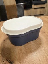 Tupperware kleiner Laibwächter Brotkorb Brotkasten. Farbe: Altblau mit Glitzer 