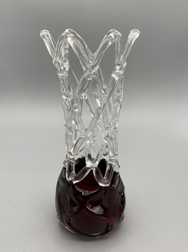 Glas skulptur gittervase - glas,