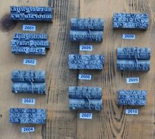 Bleischrift -1 Set zur Auswahl- Bleisatz Letter Lettern Buchstaben Bleilettern