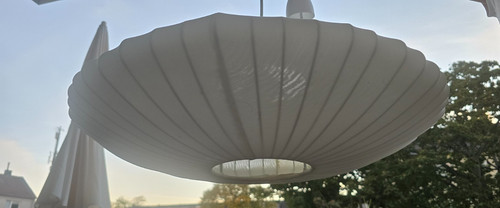 62cm lampe stoffschirm 70er - 62cm,