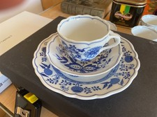 Hutschenreuther Zwiebelmuster blau, Kaffeegedeck3 teilig:Tasse, UT, Kuchenteller