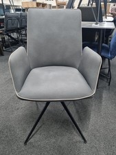 Neu 6 x moderne grau & Metall drehbare Esszimmerstühle *Barker & Stonehouse*