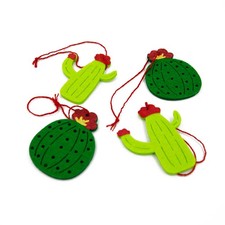 4x Hängedeko Kaktus Frucht 6x5 cm