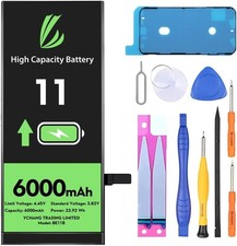 Akku für iPhone 11, 6000 mAh hohe Kapazität Lithium-Polymer-Akku