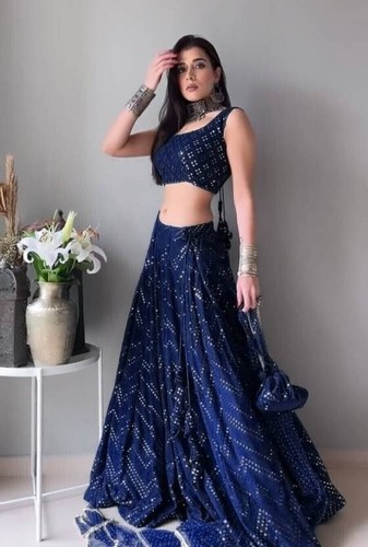 Blau lehenga choli bollywood - blau,
