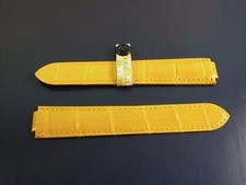 CARTIER Ballon Bleu Armband Krokoleder Alligator Leather Strap Gelb 18/16 mm NEU