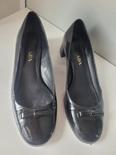 PRADA Luxus Lackleder Damen Ballerinas Halbschuhe  mit Absatz Gr.39 schwarz