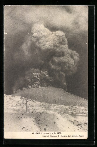 Ansichtskarte vesuvio eruzione - ansichtskarte,
