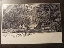 Litho Künstlerkarte Gruss aus