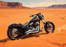 Motorrad Kunstdruck Biker