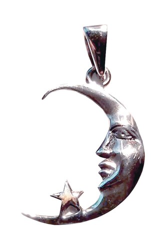Silber anhänger halbmond - silber, mond