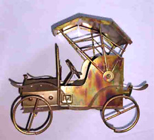 Deko Auto Blech Oldtimer golden filigran  14 x 14 x 9 cm Nostalgie