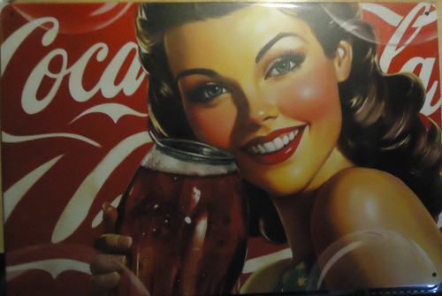 Retro blechschild coca cola - blechschild,