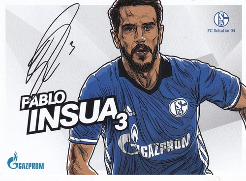 Pablo insua autogrammkarte - autogrammkarte, fc