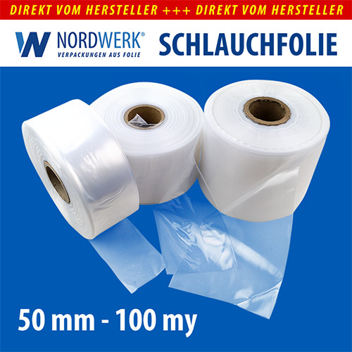 Ldpe schlauchfolie 50mm 1 - schlauchfolie, 0,1