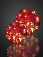 Glaskugel LED rot Deko
