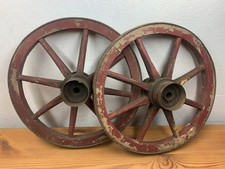 2 kleine Holz Wagenräder