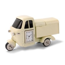 Tischuhr Kabinenroller beige